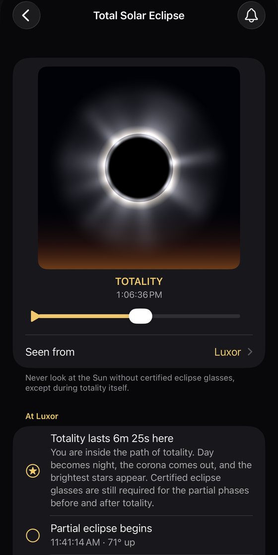 Every eclipse, from your spot.